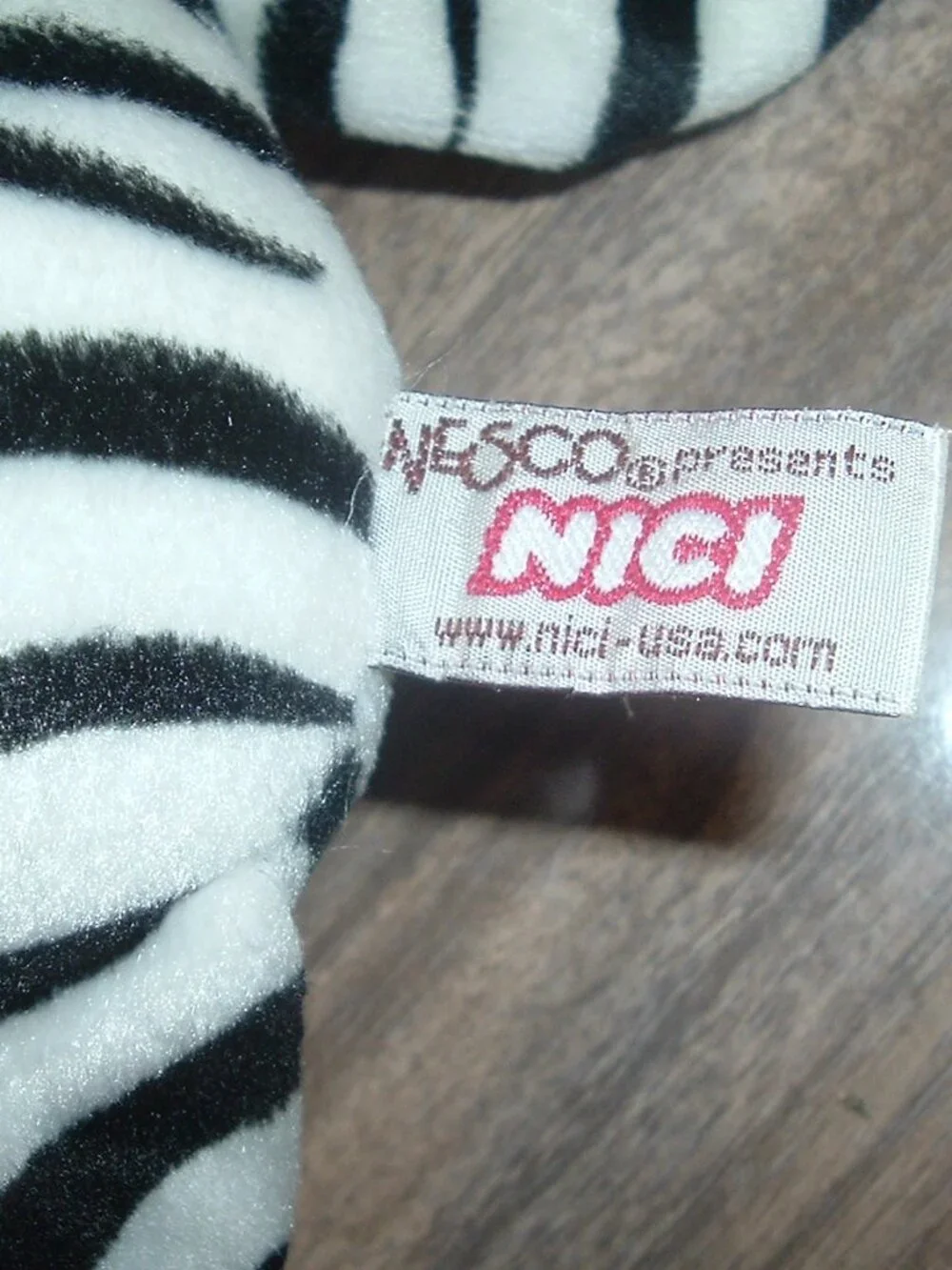 Zebra Plush Nici by Enesco Wild 14